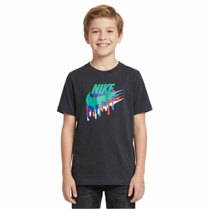 The Nike Tee Black Multicolor Drip Logo Youth Boy XL Sporty Activewear Athletic